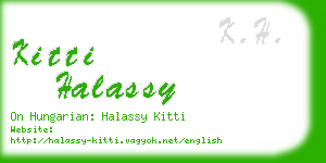 kitti halassy business card